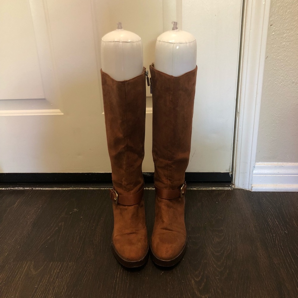 Zara Brown Boots Knee-High